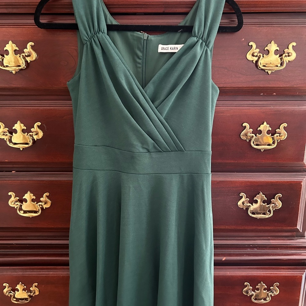Grace Karin Green Sleeveless Dress